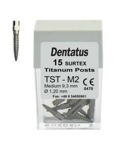 Surtex Pernos Titanio TST Medio 9,3mm. Reposición 15 uds. de Dentatus