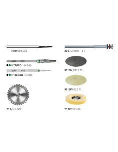 Set Completo para Provisionales Fresas y Pulidores 7 unidades 2