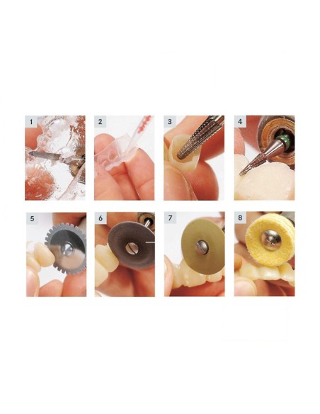 Set Completo para Provisionales Fresas y Pulidores 7 unidades