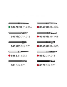 Set Fresas Diamante Experto 4562 con fresero de plástico Komet 2