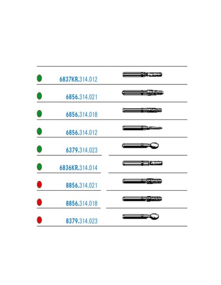 Set Experto FG para Coronas en Cerámica 9 Fresas
