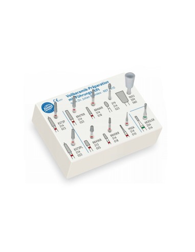 Kit 10 Fresas Diamante FG Preparación Cerámica con Punta Guiada