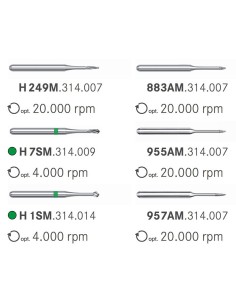 Kit Micropreparación Cavidades 6 Fresas TC y Diamantadas 2
