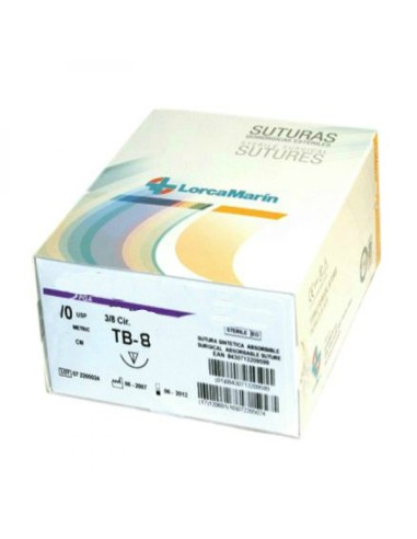 Sutura Seda no Absorbible TB-8 5/0 Caja 12 Uds de Lorca Marin