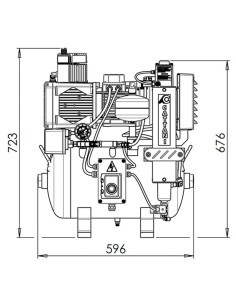 AC100 Compresor de Aire Seco 30L con Secador de Aire 2