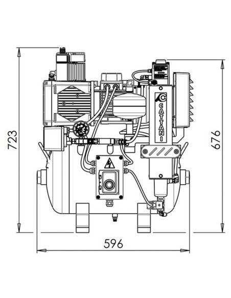 AC100 Compresor de Aire Seco 30L con Secador de Aire