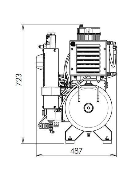 AC100 Compresor de Aire Seco 30L con Secador de Aire