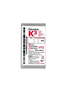 Limas K3 Conicidad .02 Ni-Ti 21mm. 6 Uds.