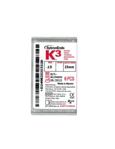 Limas K3 Conicidad .04 Ni-Ti 25mm. 6 Uds.