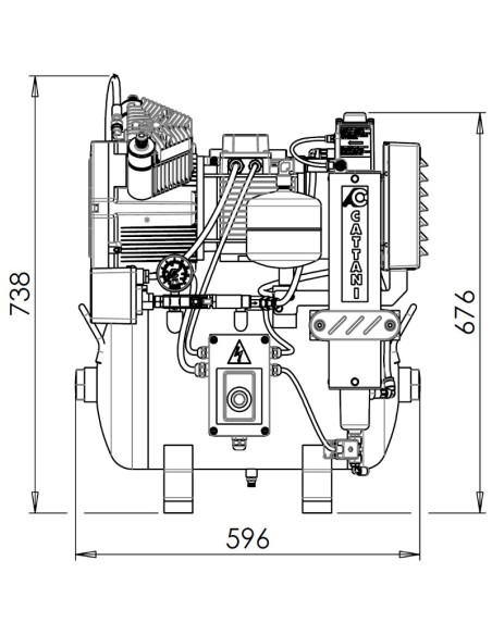 AC200 Compresor de 30L con Secador de Aire