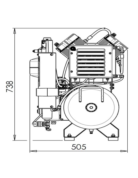 AC200 Compresor de 30L con Secador de Aire