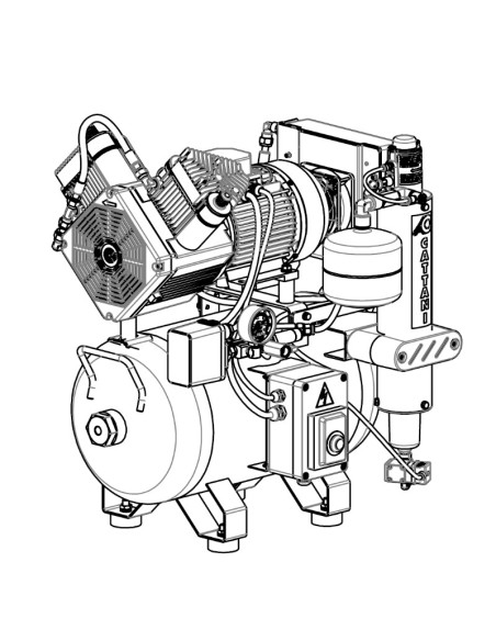 AC200 Compresor de 30L con Secador de Aire