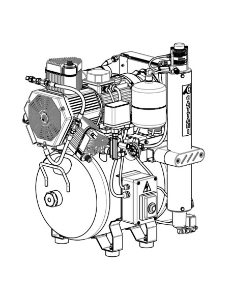 AC300 Compresor 3 Cilindros con Secador de Aire 45L
