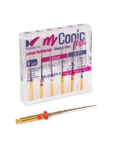 mConic Flex Limas Rotatorias Niti 25mm 6 Uds de Medicaline