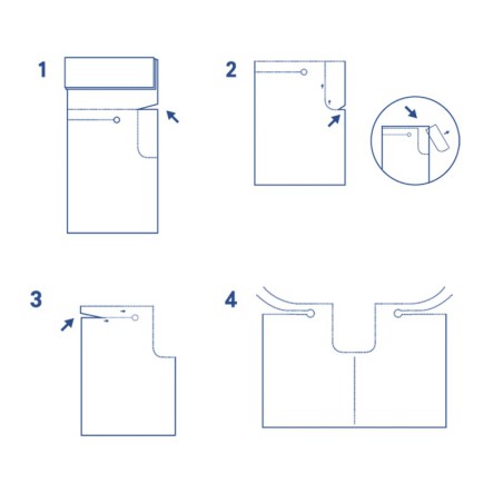 Rollo de Baberos de Plástico Monoart PG30 Colores