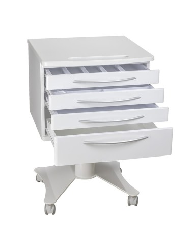 Carrito Móvil RC4Z 4 Cajones y Ruedas Tirador Ovalado