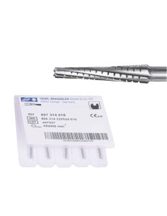 Fresa de Corte Carburo Turbina H254 Odontosección 5 Uds. Komet