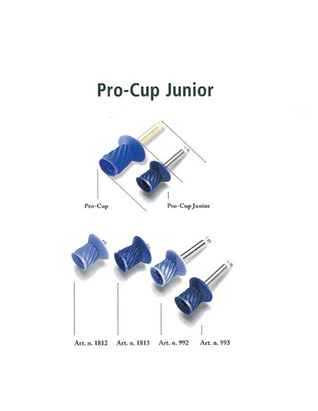 Pro-Cup Copas Profilaxis Junior Blanda SIN Rosca Goma Sin Látex 30 uds.