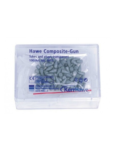 Embolos y Puntas Composite Gun Caja Reposición 100 uds de Hawe Neos
