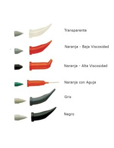 Embolos y Puntas Composite Gun Caja Reposición 100 uds de Hawe Neos
