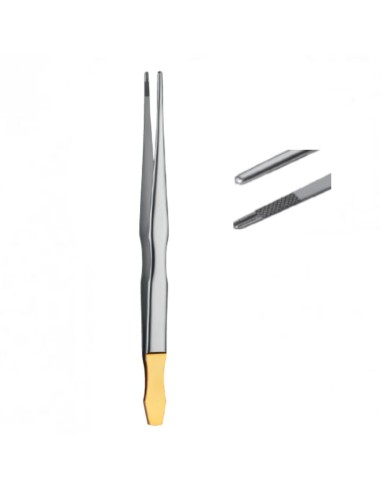 Pinza Bakey TC Liquid Steel para Disección 16 cm. Carl Martin