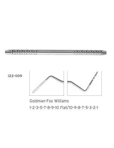 Sonda Periodontal Goldman-Fox Williams Calibrada Silver de Hu-Friedy