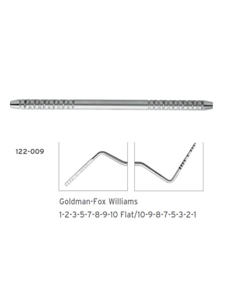 Sonda Periodontal Goldman-Fox Williams Calibrada Silver de Hu-Friedy