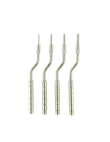 Kit 4 Osteotomos Cónicos Angulados Punta Milimetrada