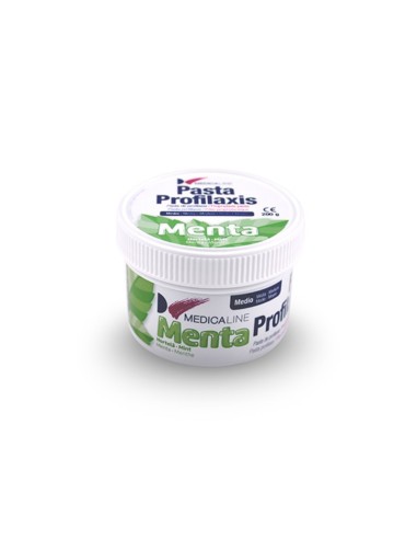 Pasta para Profilaxis Grano Medio, Sabor Menta, Bote 200gr.