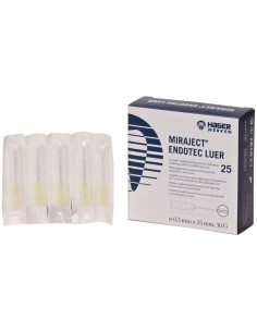 Agujas Miraject Endotec Luer 25mm Caja 25 uds. 2