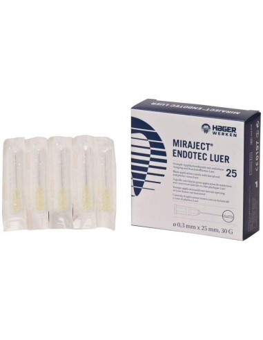 Agujas Miraject Endotec Luer 25mm Caja 25 uds.