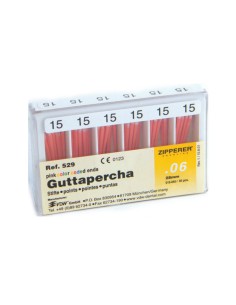 Puntas de Guttapercha Conicidad .06 ISO Caja 60 Unidades