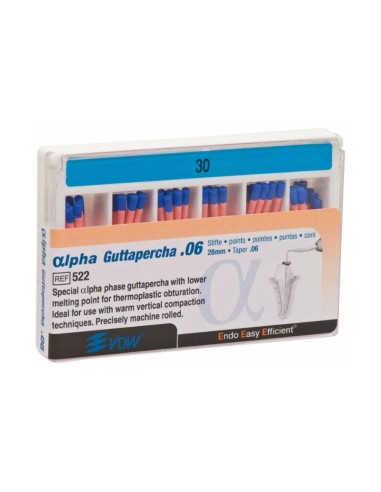 Gutapercha Alpha Conicidad .06 Caja 60 unidades
