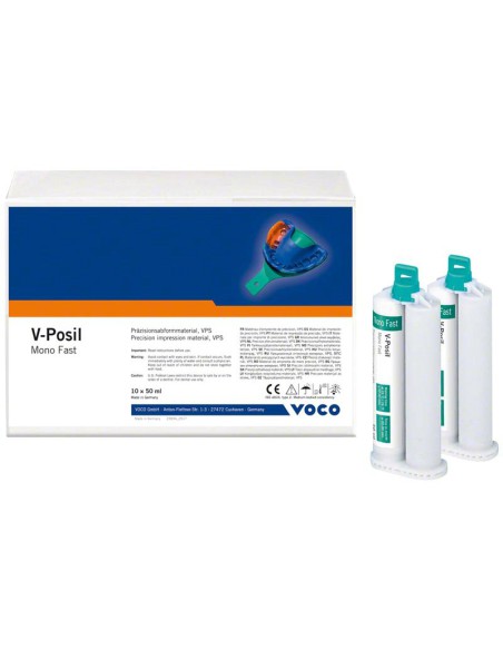 V-Posil Silicona de Adición Mono Fast Pack 10 cartuchos 50 ml.