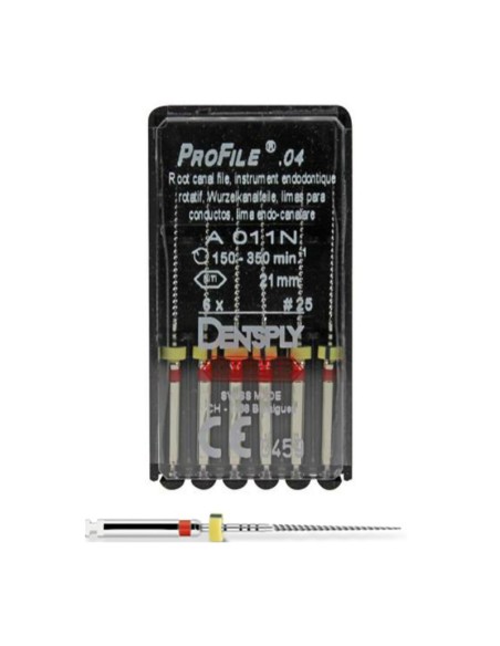 Limas Profile Conicidad .04 Ni-Ti 21mm 6 uds