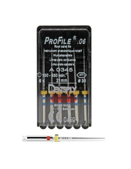 Limas Profile Conicidad .06 Ni-Ti 21mm 6 uds