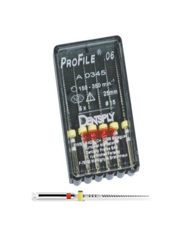 Limas Profile Conicidad .06 Ni-Ti 25mm 6 uds