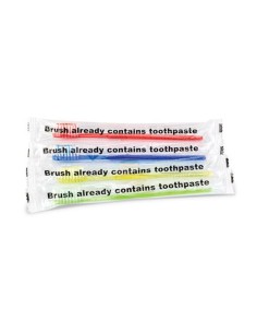 Cepillos de Dientes Rush Brush con Pasta Incorporada 100 uds. 2