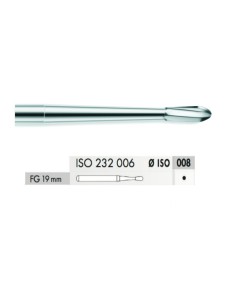 Fresa Pera Amalgama FG 19mm 008 Carburo 5 unidades