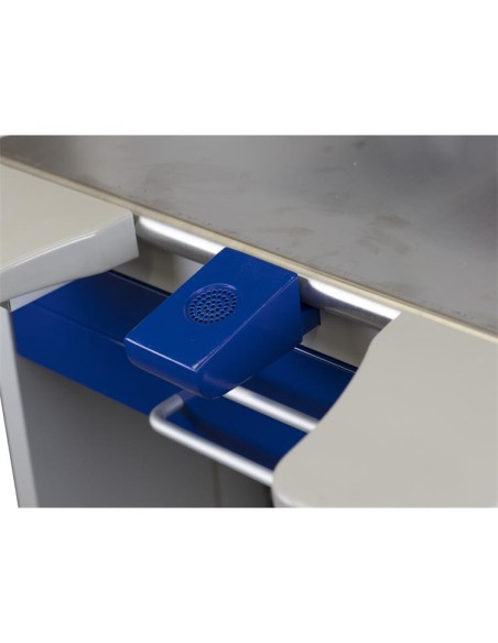 Mesa de Trabajo Metálica 2 Puestos con Aspiradores y Lámparas