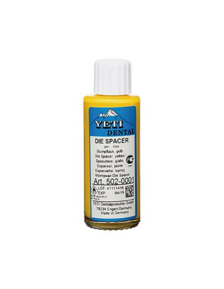 Die Spacer Barniz Espaciador 7 Micras Amarillo Frasco 18ml.