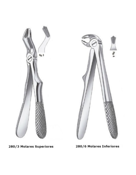 Fórceps Klein Niño Molar Superior o Inferior