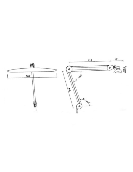 Lámpara 117 LEDs Intensidad Regulable con Pinza de Fijación