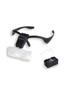 Lupa Binocular Con Montura LED y 5 Lentes de 1X a 3,5X