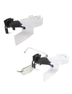 Lupa Binocular Con Pinza, LED y 3 Lentes