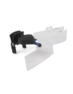 Lupa Binocular Con Pinza, LED y 3 Lentes 2