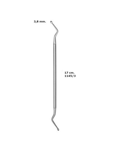 Cureta Hemingway Doble 3,8 mm 17 cm.