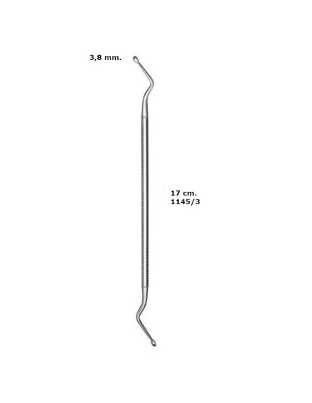 Cureta Hemingway Doble 3,8 mm 17 cm.