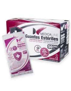 Guantes Estériles de Látex Caja 50 pares