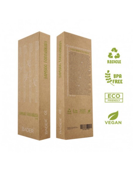 Cepillo de Dientes de Bambú D11 Biodegradable Caja 12 uds